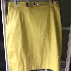 Electric Yellow Worthington Skirt w/ Belt